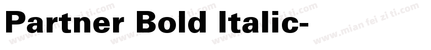 Partner Bold Italic字体转换